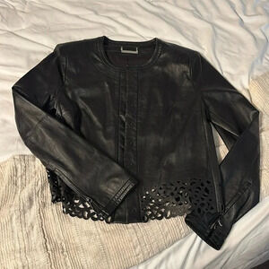 Diane von Furstenberg leather jacket